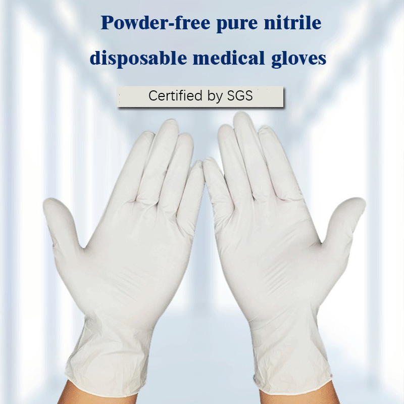 Dental Supplier Powder-Free Disposable Medical Surgical Pure Nitrile Gloves