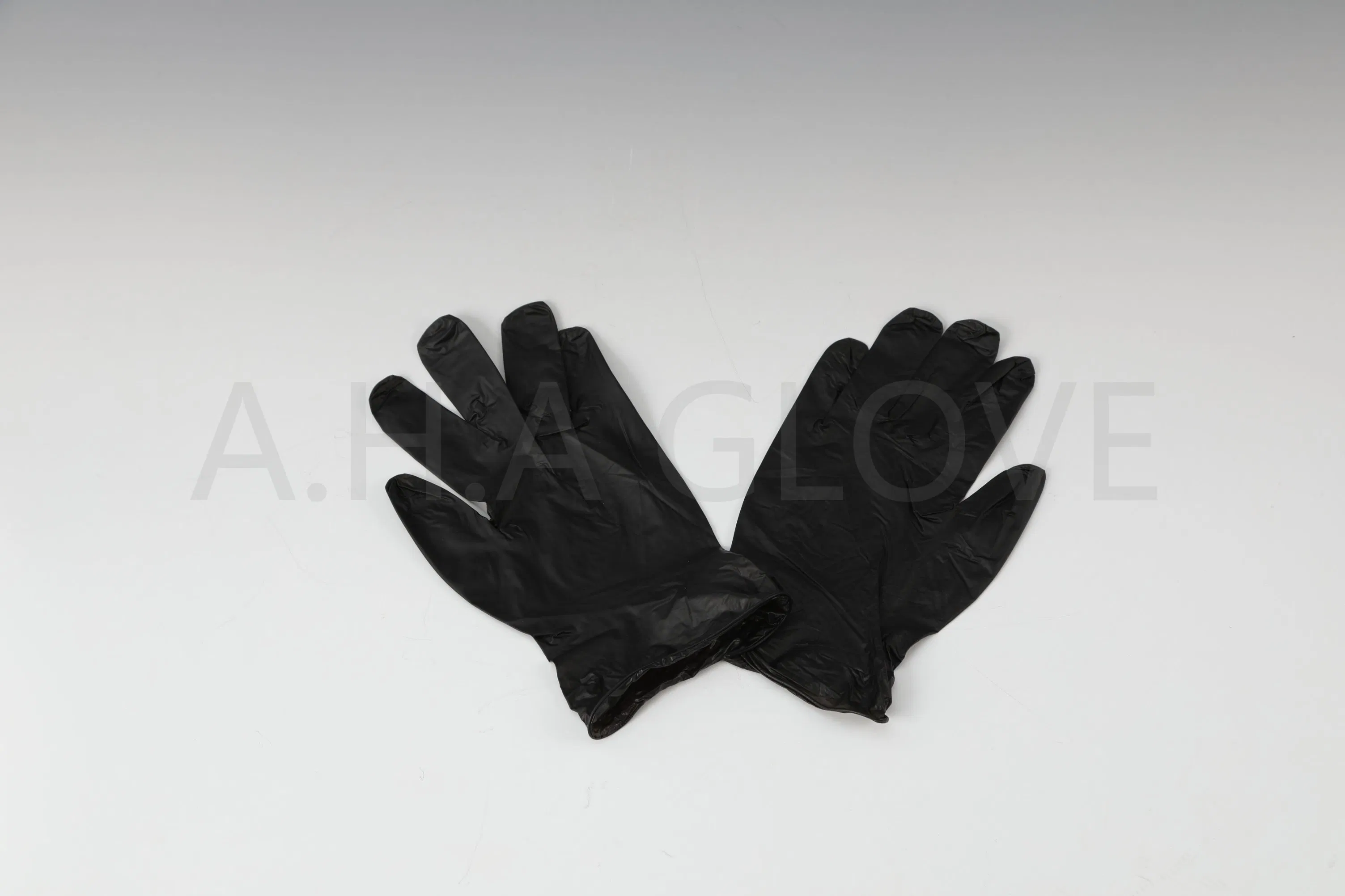 9in 240mm Disposable Powder Free Protective Work Black Vinyl Gloves Disposable Black PVC Gloves