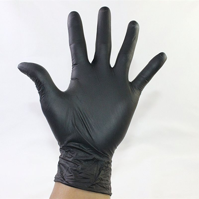 Lowprice and High Quality Disposable Black Nitrile Gloves for Kitchen Use