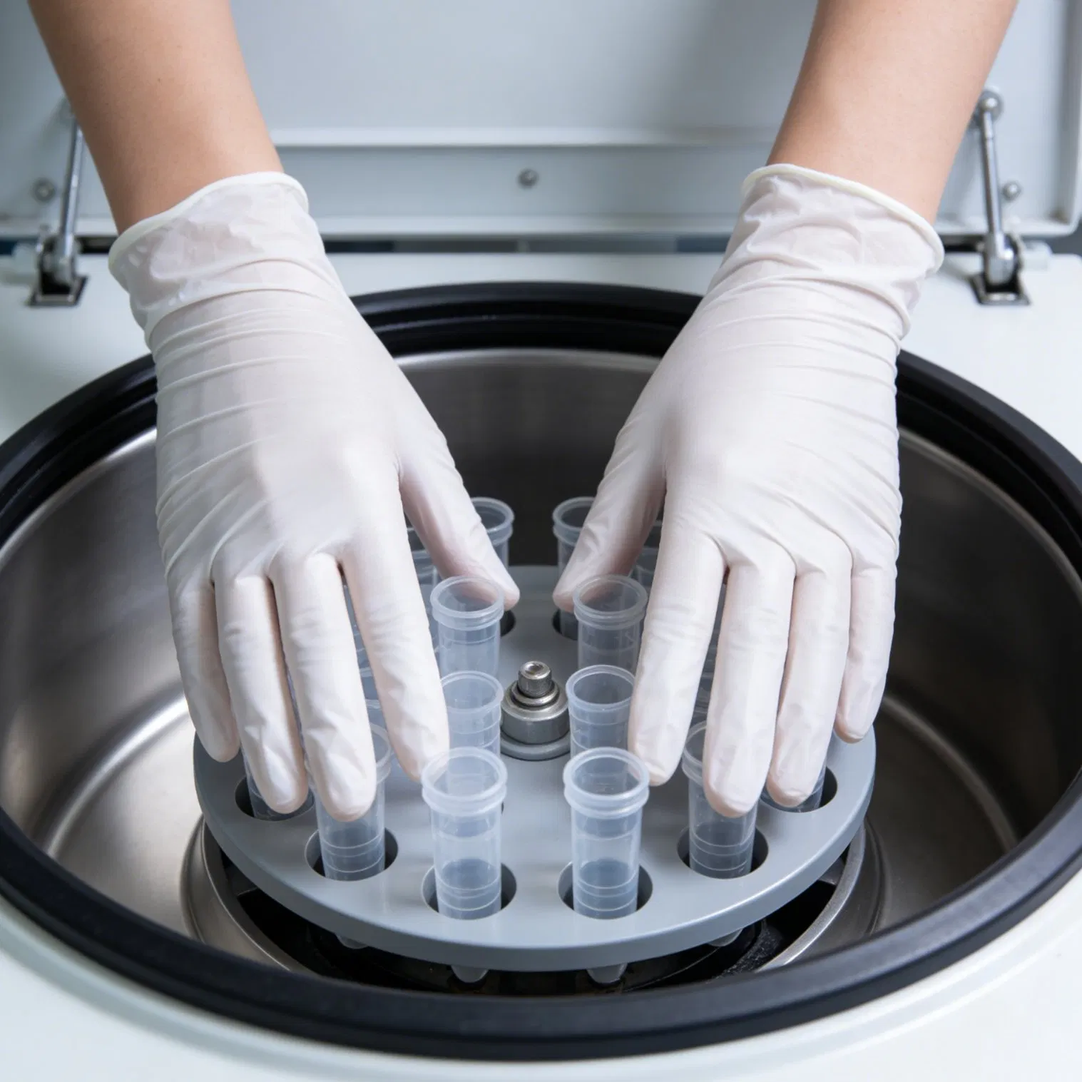 Lab Handling Synthetic White Vinyl Disposable Latex-Free Chemical-Resistant Vinyl Gloves