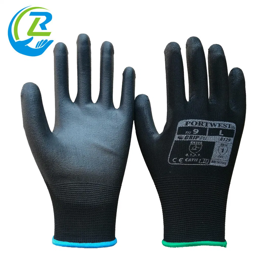 Black Thin Anti-Static ESD PU Anti Slip Work Safety Gloves