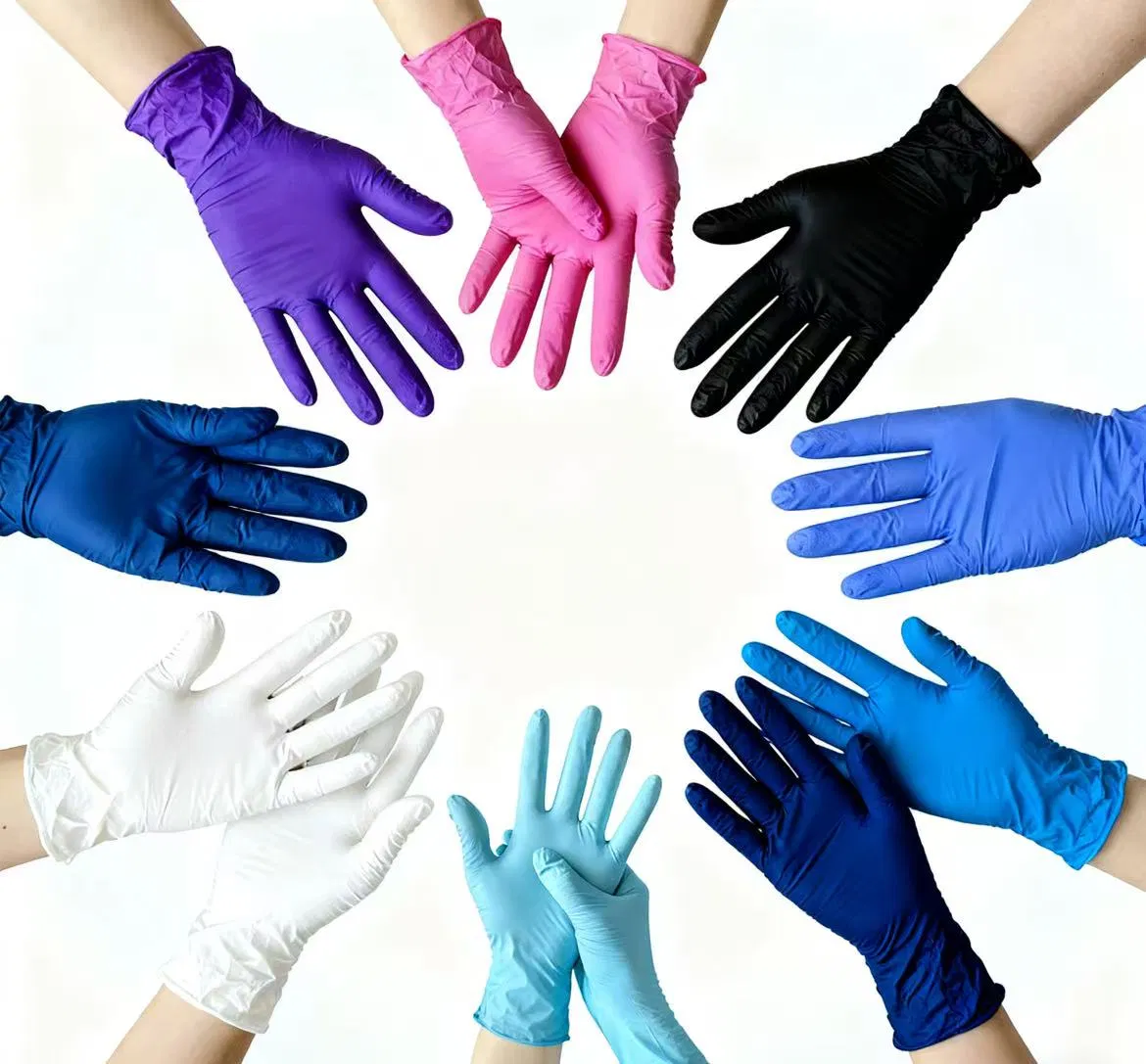En455 ASTM D6319 Approved Medical Disposable Nitrile Examination Gloves Powder-Free Latex-Free, 100PCS Pack