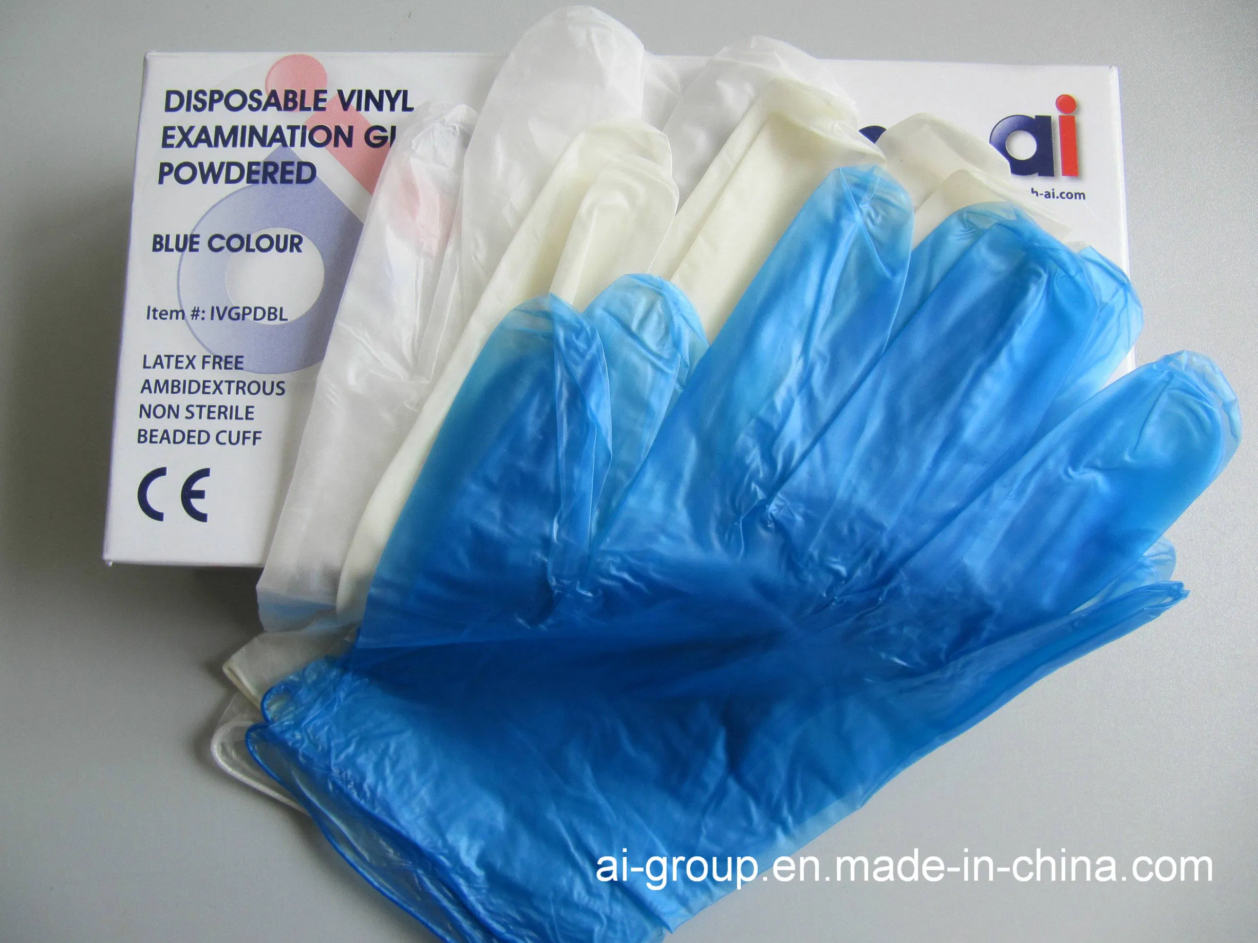 Blue Disposable Nitrile Gloves Latex Free Chemical Resistant Industrial Grade