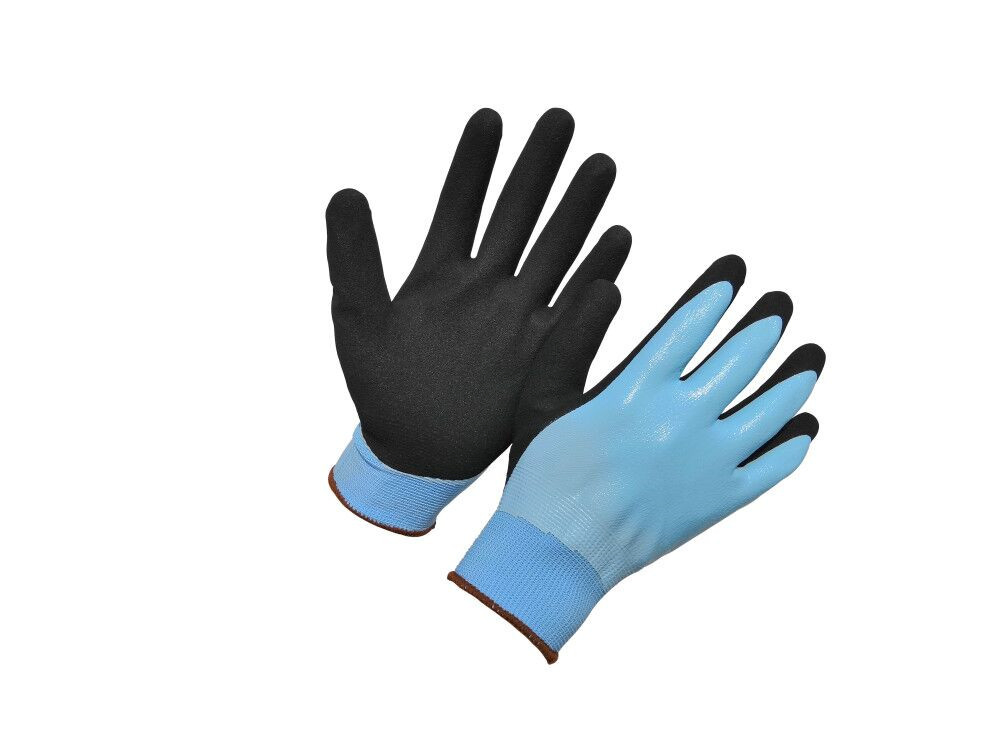 13G Polyester Oil Resistant Heavy Duty Industrial Nitrile Gloves