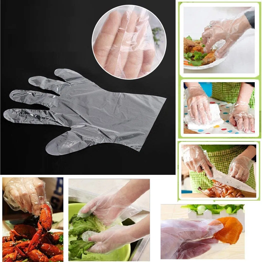 S/M/L/XL HDPE LDPE Biodegradable Cleaning Restaurant Household in Box Transparent Color Plastic PE Glove Disposable
