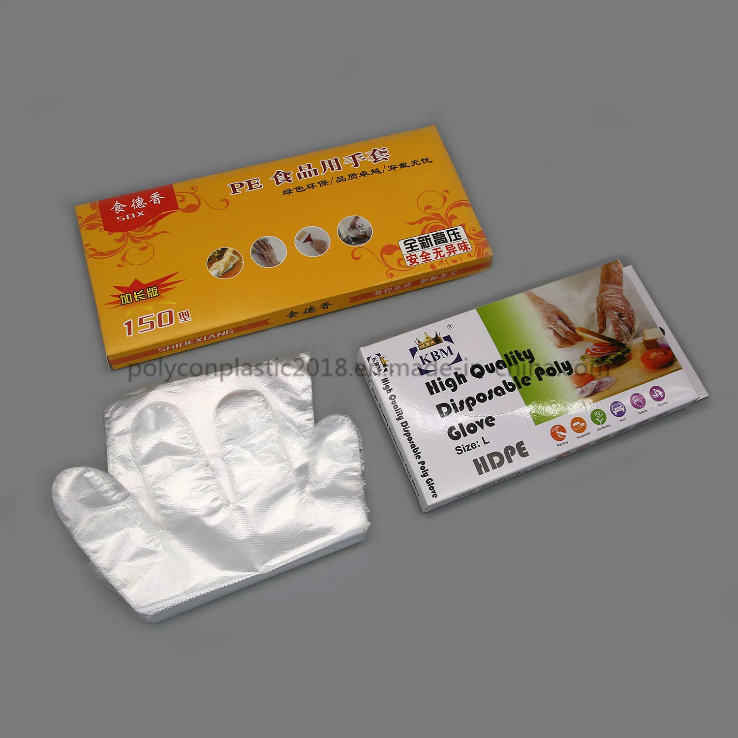 Factory Wholesale Biodegradable PE Plastic LDPE Disposable Gloves