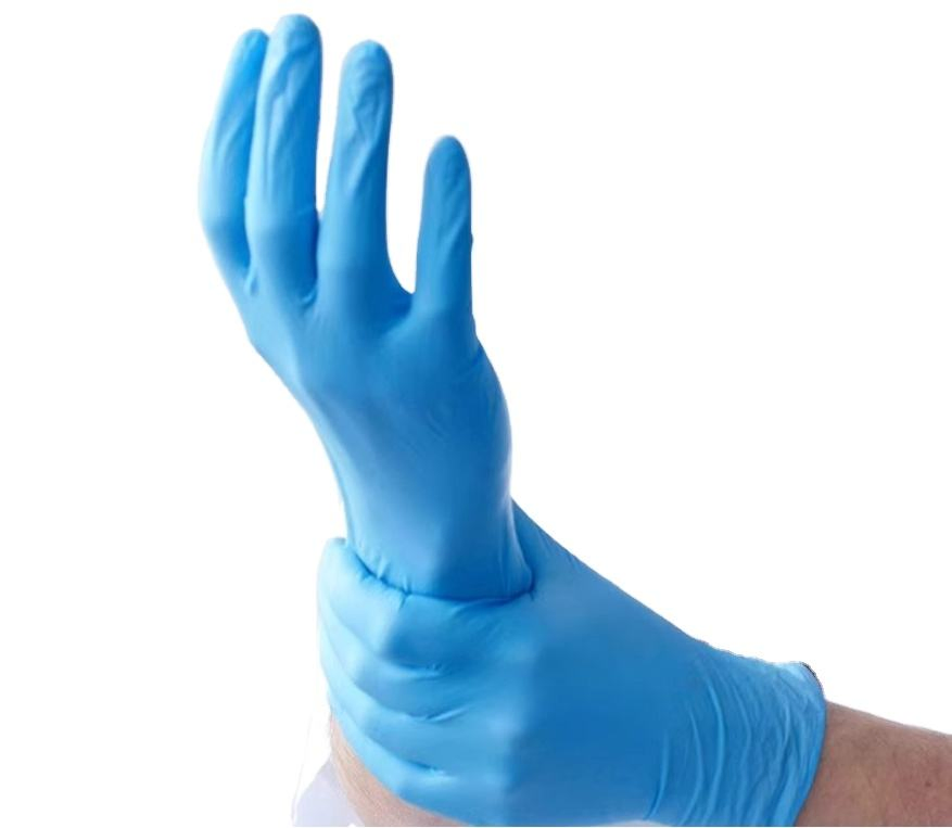 Nitrile Gloves (Powder-Free) Safe Service Grade Food Rubber Exam Powder Free Blue Disposable Examination Nitrile Gloves
