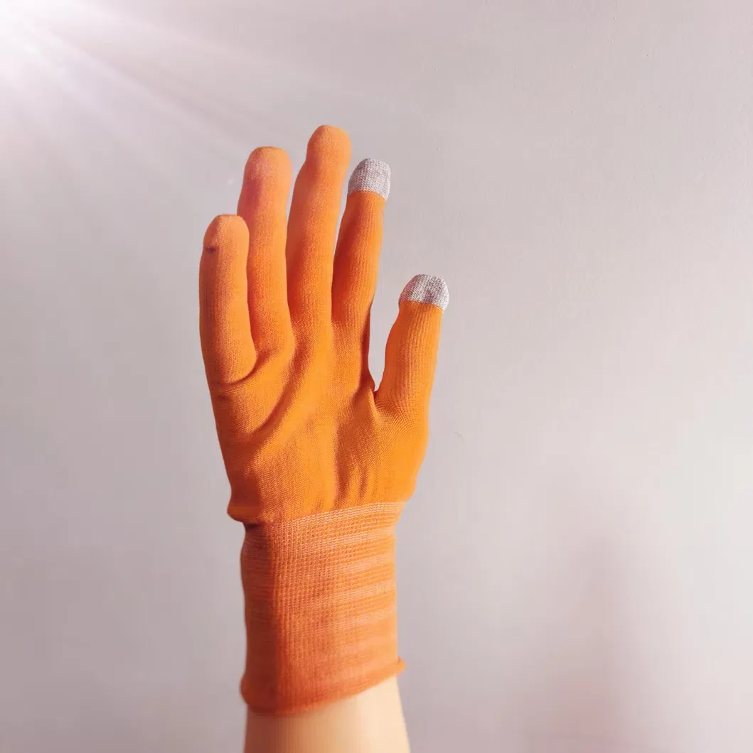 PU Fingertips Coated Carbon Fiber Glove ESD Anti Static Gloves