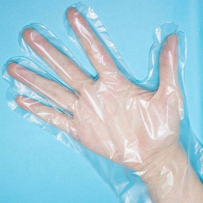 Food Grade Clear Transparent PE Plastic Mitten LDPE Poly Polyethylene Disposable Hand Gloves for Food Service