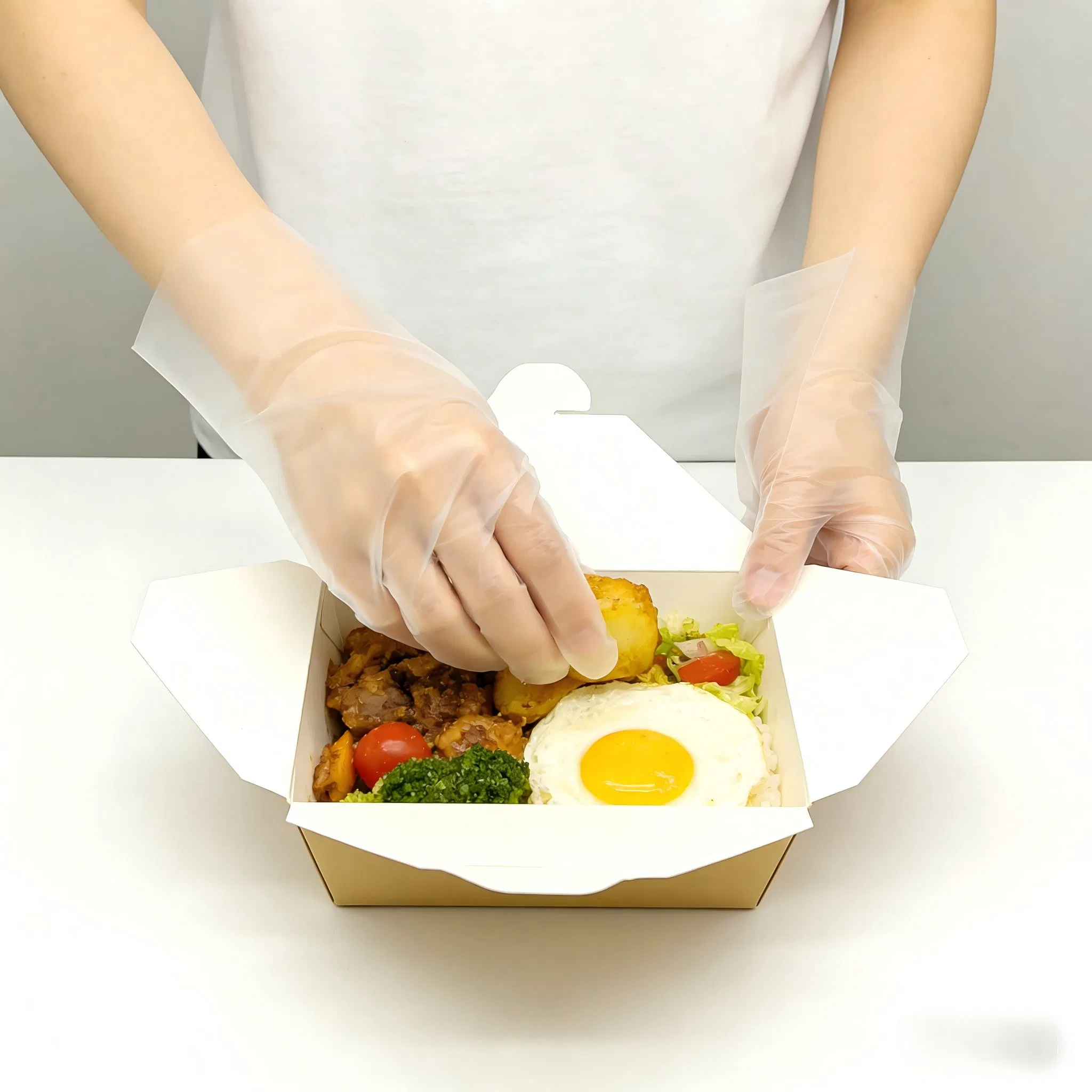 Latex Free TPE Gloves with 500% Stretch for Food-Safe