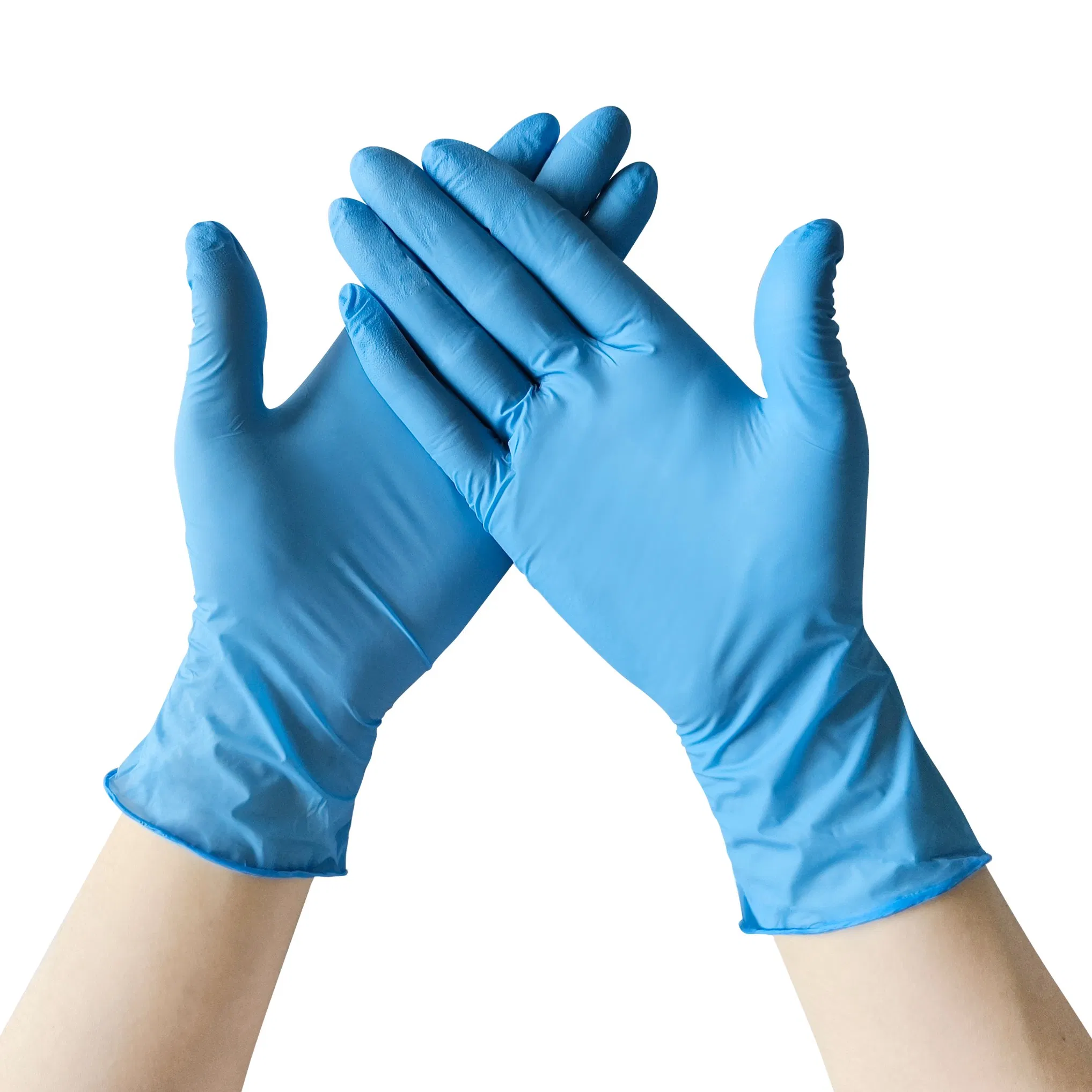 Medical Examination Disposable Vitrile Gloves Blue, Touch Screen Safe, Latex &amp; Powder-Free