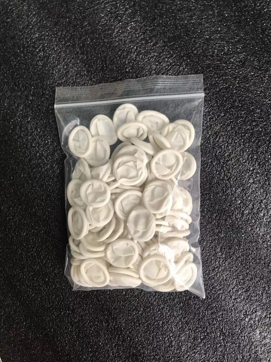 High Quality Cleanroom Finger Cots Disposable White Antistatic ESD Latex Finger Cot Rubber Finger Gloves