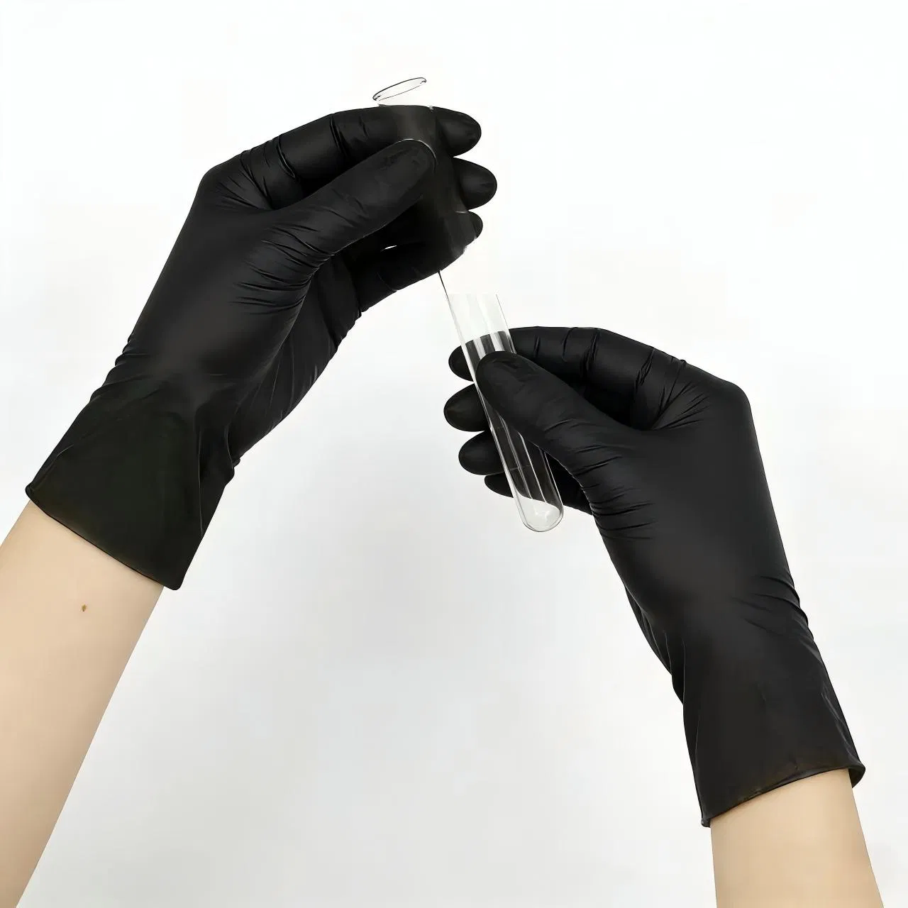 Vitrile/Hybrid/Vinyl Nitrile Blended Black Gloves for Pet Care