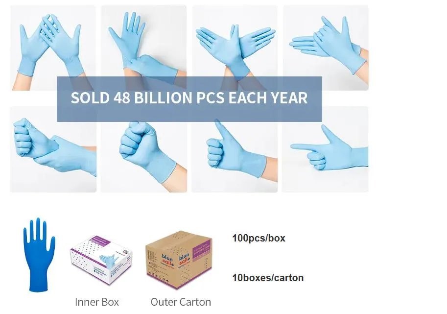 Medical Examination Blue Gloves