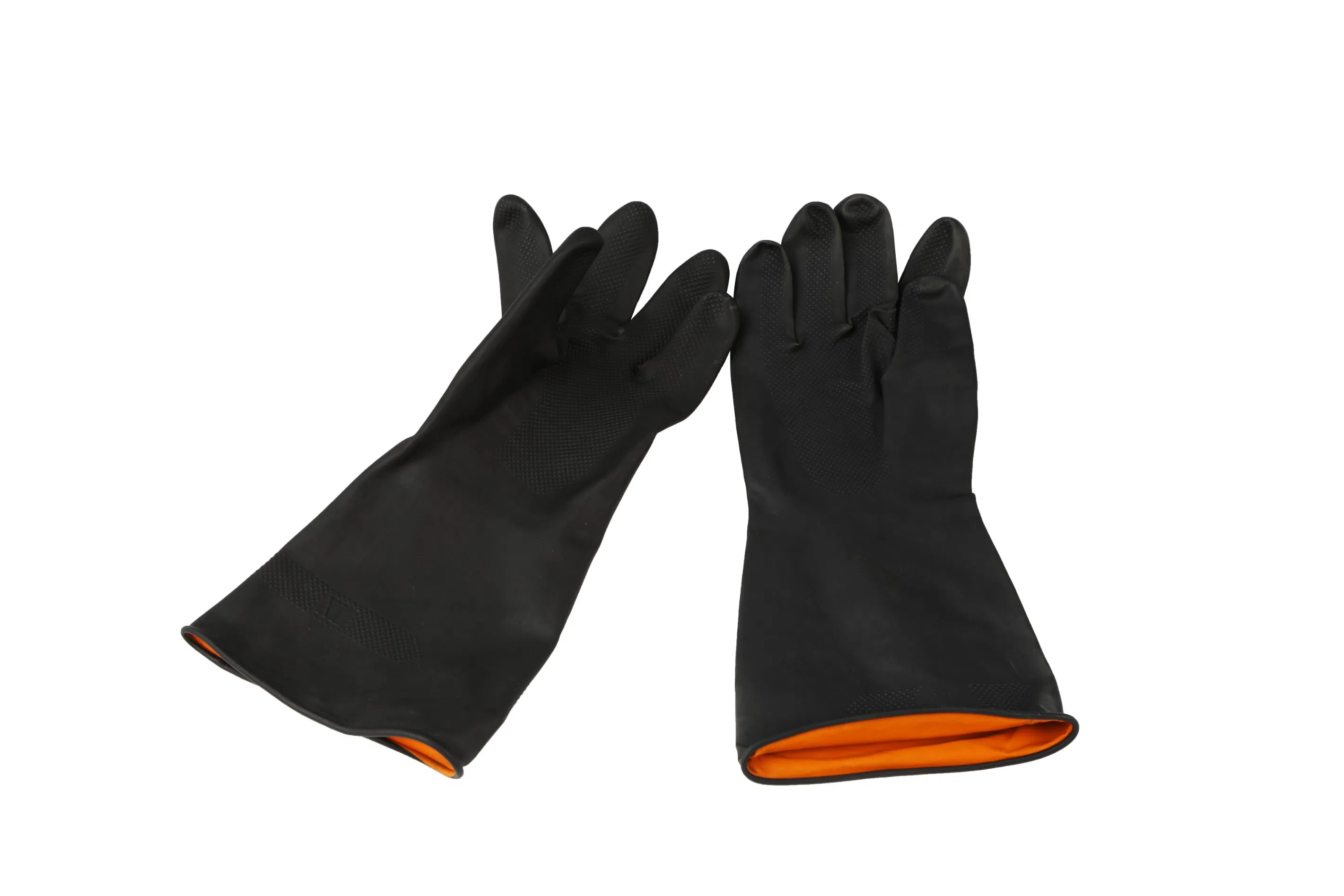 Black-Orange Heavy Duty Industrial Latex Glove/Sun Gloves Nitrile Glove Vinyl Glove