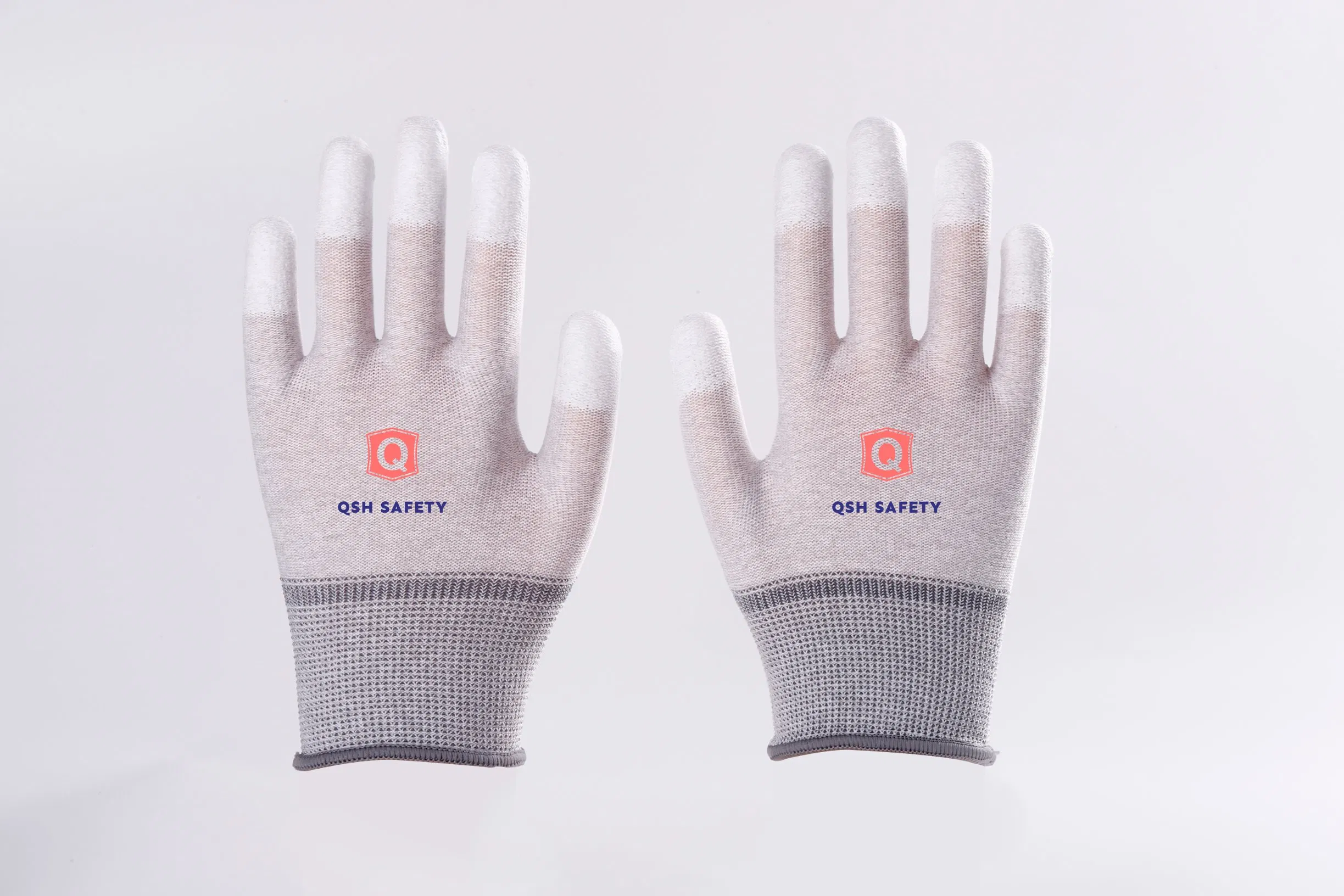 Nylon Carbon Fiber PU Palm Coating Anti-Static Protection Safety Work ESD Gloves