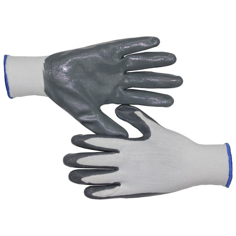 Industrial Grade Oil-Proof Nitrile Coated Work Gloves Waterproof Gloves for Heavy Duty Construction