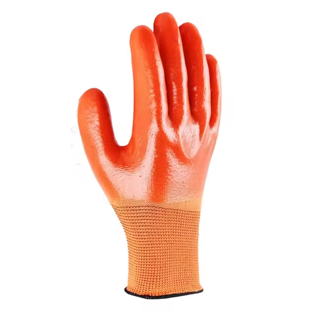 Heavy Duty Nitrile Dipped Industrial Gloves Abrasion Resistant