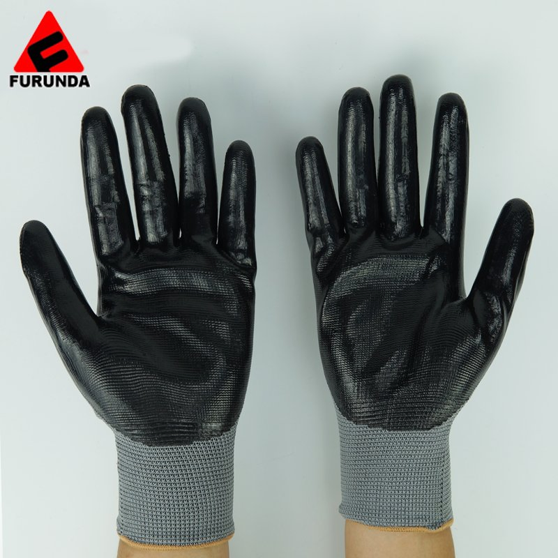 13 Gauge Nitrile Gloves Industrial Heavy Duty Nitrile Glove Made in China
