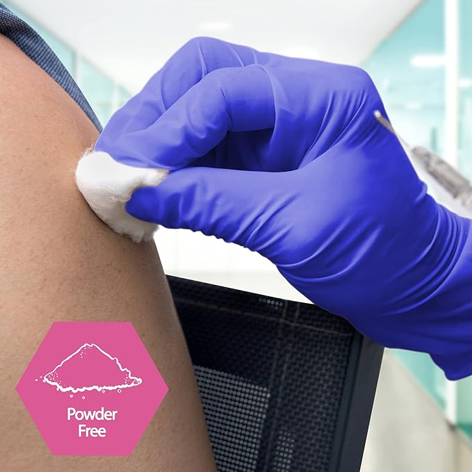 Eco-Friendly Nitrile Gloves, Biodegradable and Disposable for Medical and Food Handling Use