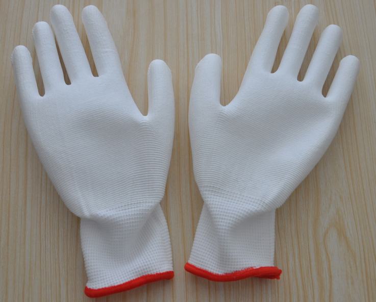 50% Discount 13G White ESD Carbon Fiber PU Coated Safety Work Protective Household Labor Industrial Hand Knitted Fit Anti-Static Gloves