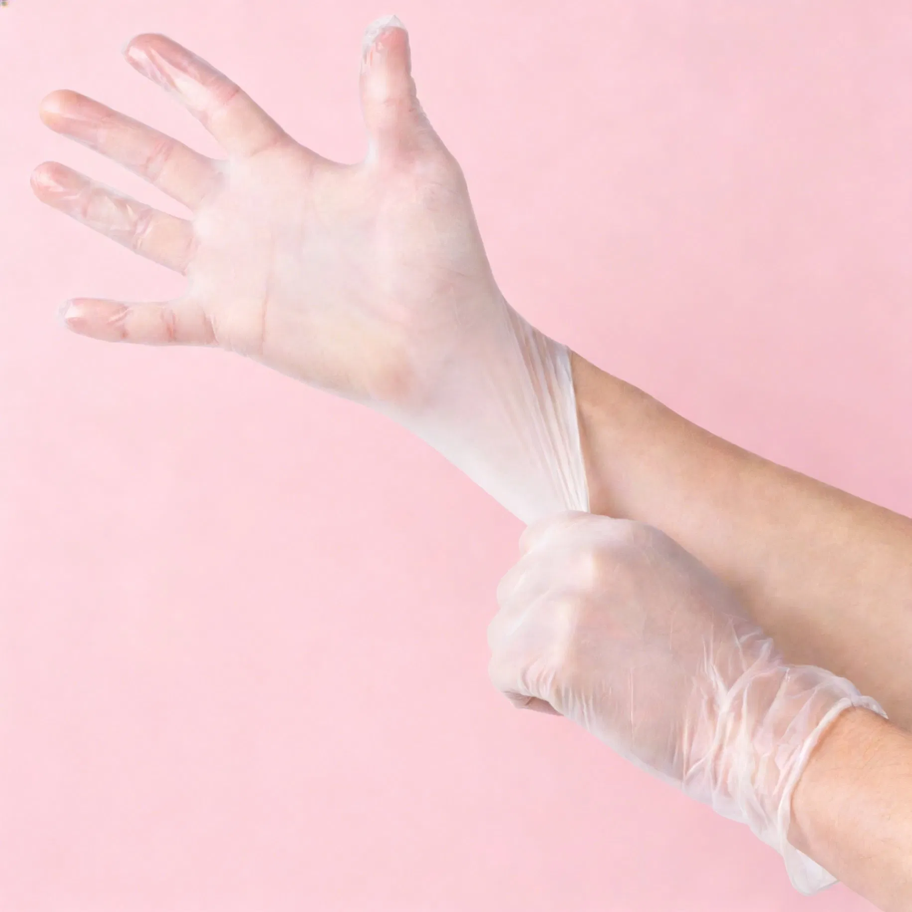 Clear Vinyl Gloves Waterproof Oil-Resistant Chemical Resistance Powder Free Disposable PVC Gloves for Tattoo