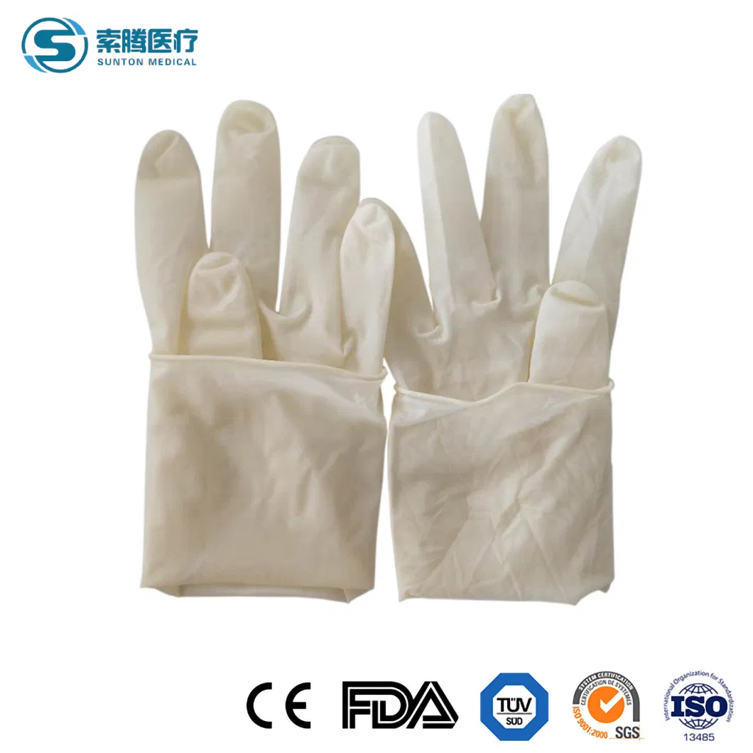 Sunton Wear-Resistant Surgical Gloves Low Price Sterile Surgical Gloves China Disposable Latex Gloves Manufacturers Free Sample Examination Surgical Gloves