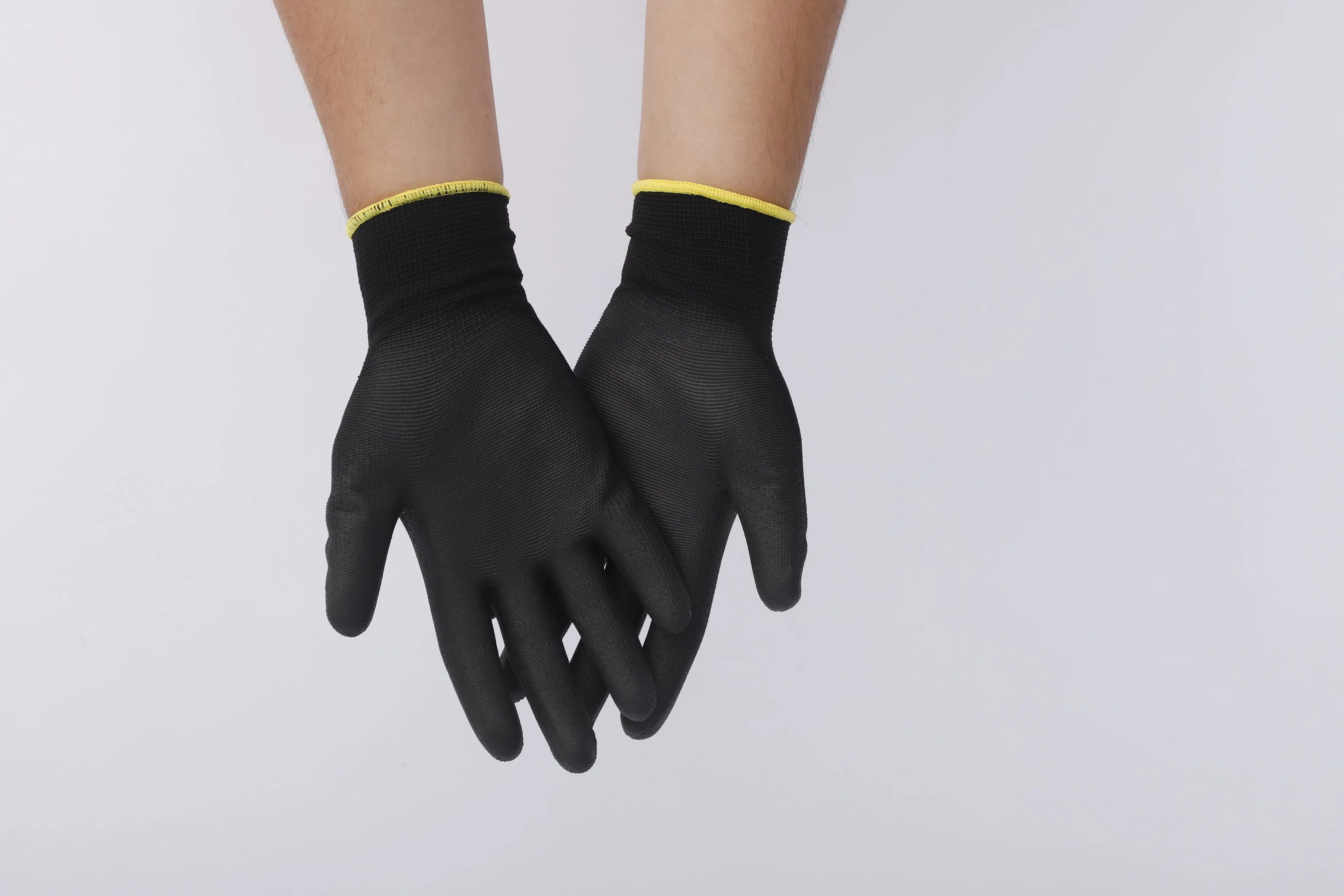 Safety Work Gloves Nylon Knitted Gloves Anti Static ESD PU Gloves