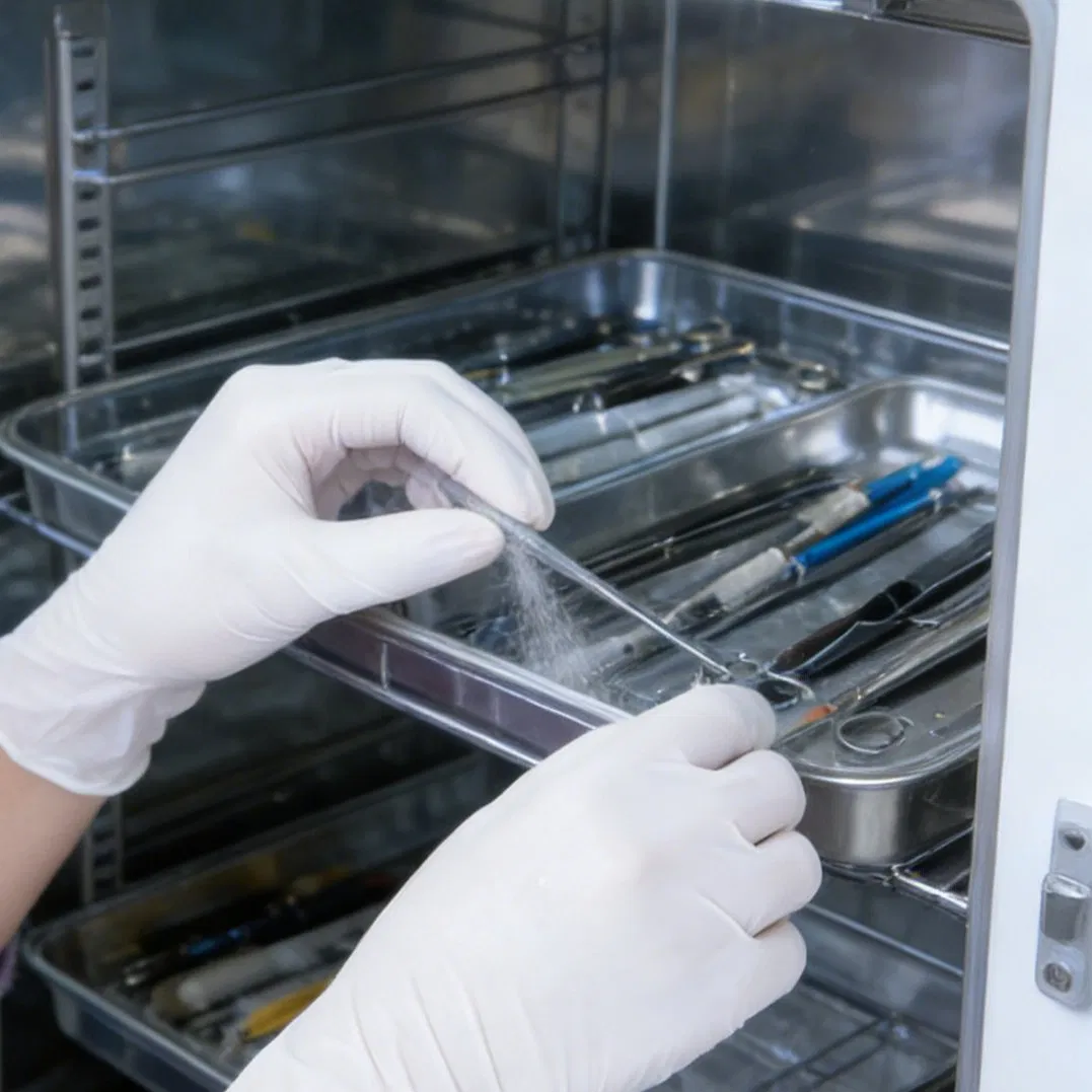 Lab Handling Synthetic White Vinyl Disposable Latex-Free Chemical-Resistant Vinyl Gloves