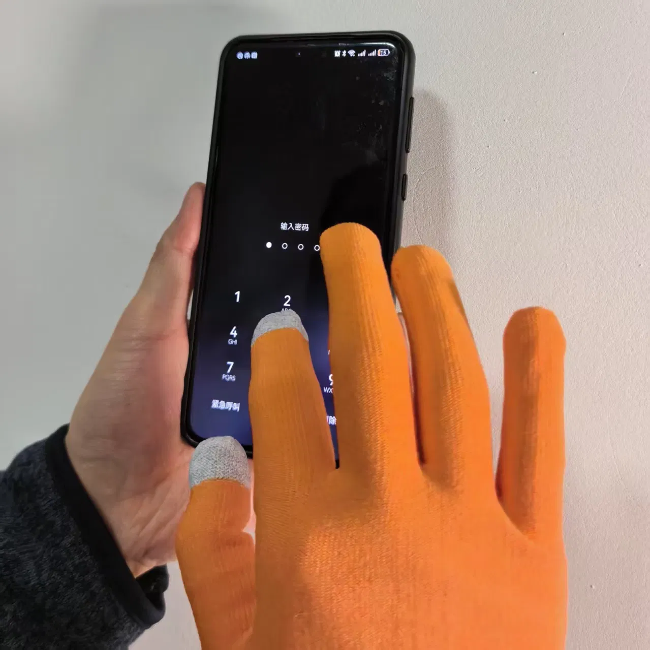 PU Fingertips Coated Carbon Fiber Glove ESD Anti Static Gloves