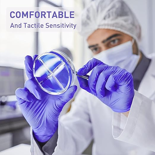 Eco-Friendly Nitrile Gloves, Biodegradable and Disposable for Medical and Food Handling Use