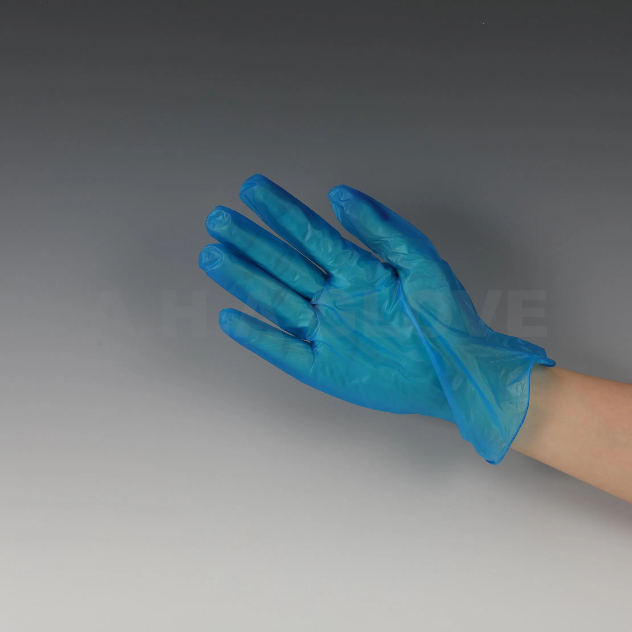 M4.0g Blue Black Safety Personal Protective Disposable Vinyl Gloves for Food Contact