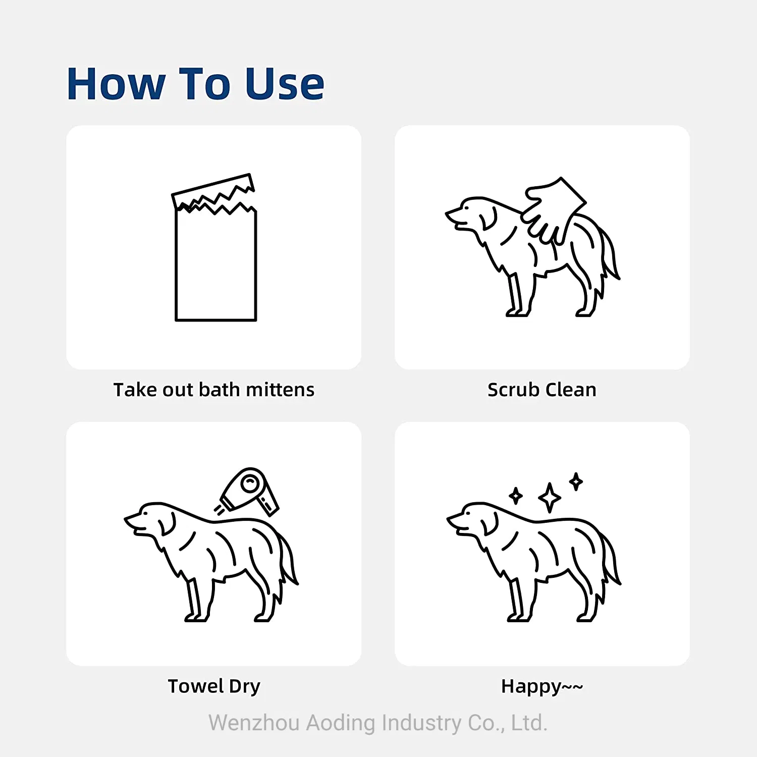 Disposable Biodegradable Dog Pools Free Pet Grooming Wet Gloves