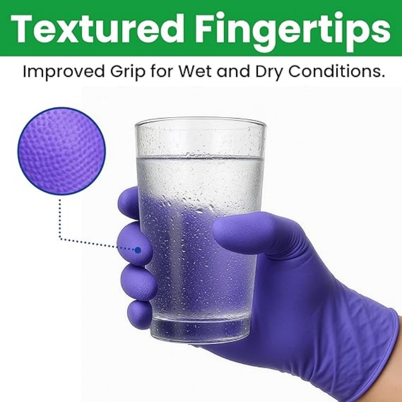 Biodegradable Gloves - Black Nitrile Disposable Gloves - Medical Exam and Food Safe