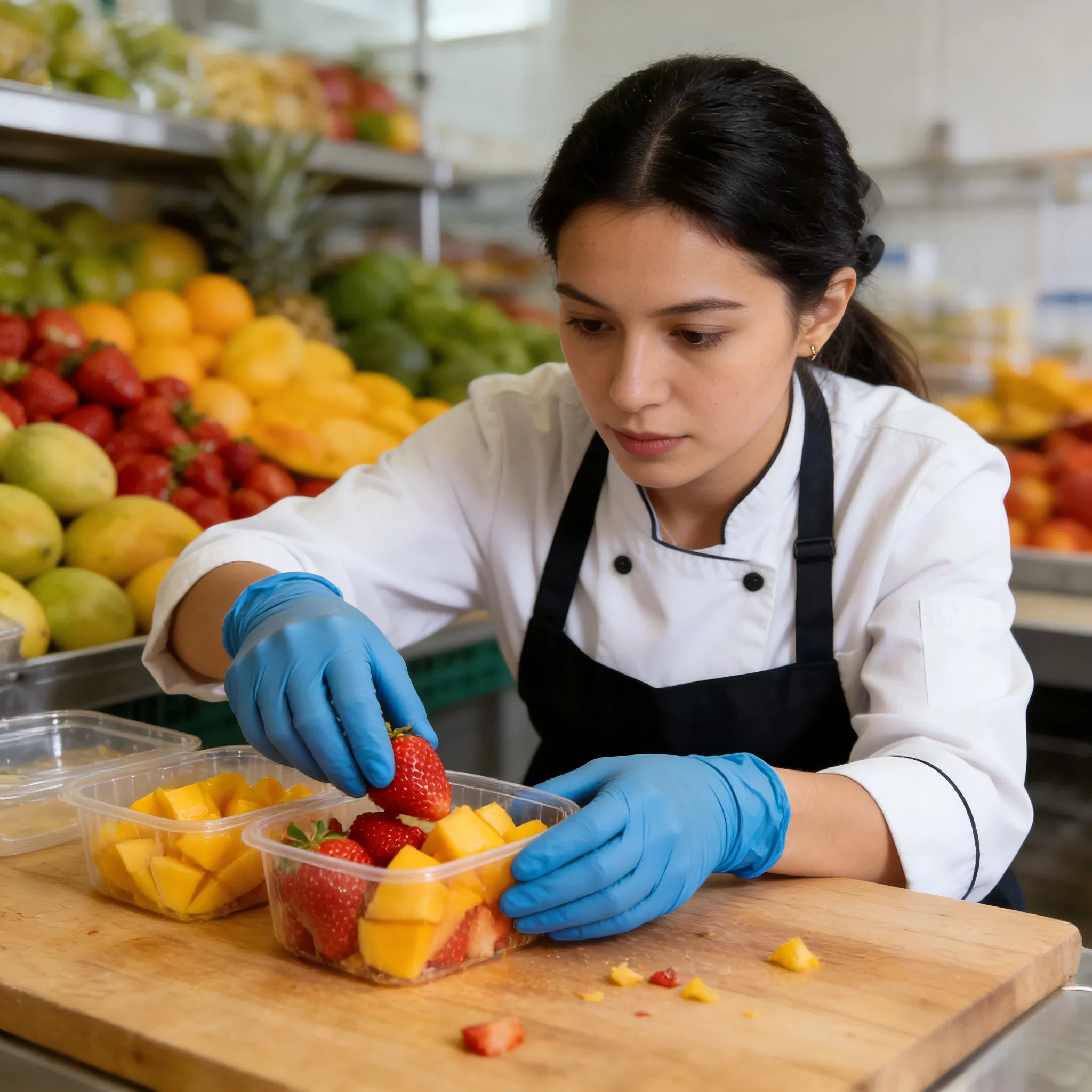 Blue Sail Vitrile Gloves, Blended Gloves, Smooth Surface, Blue Color, En455 Certified