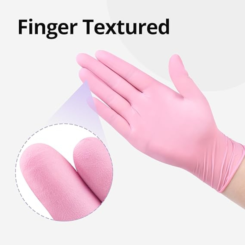 Wholesale Good Price Disposable Pink Nitrile Gloves Non Sterile Gloves Box