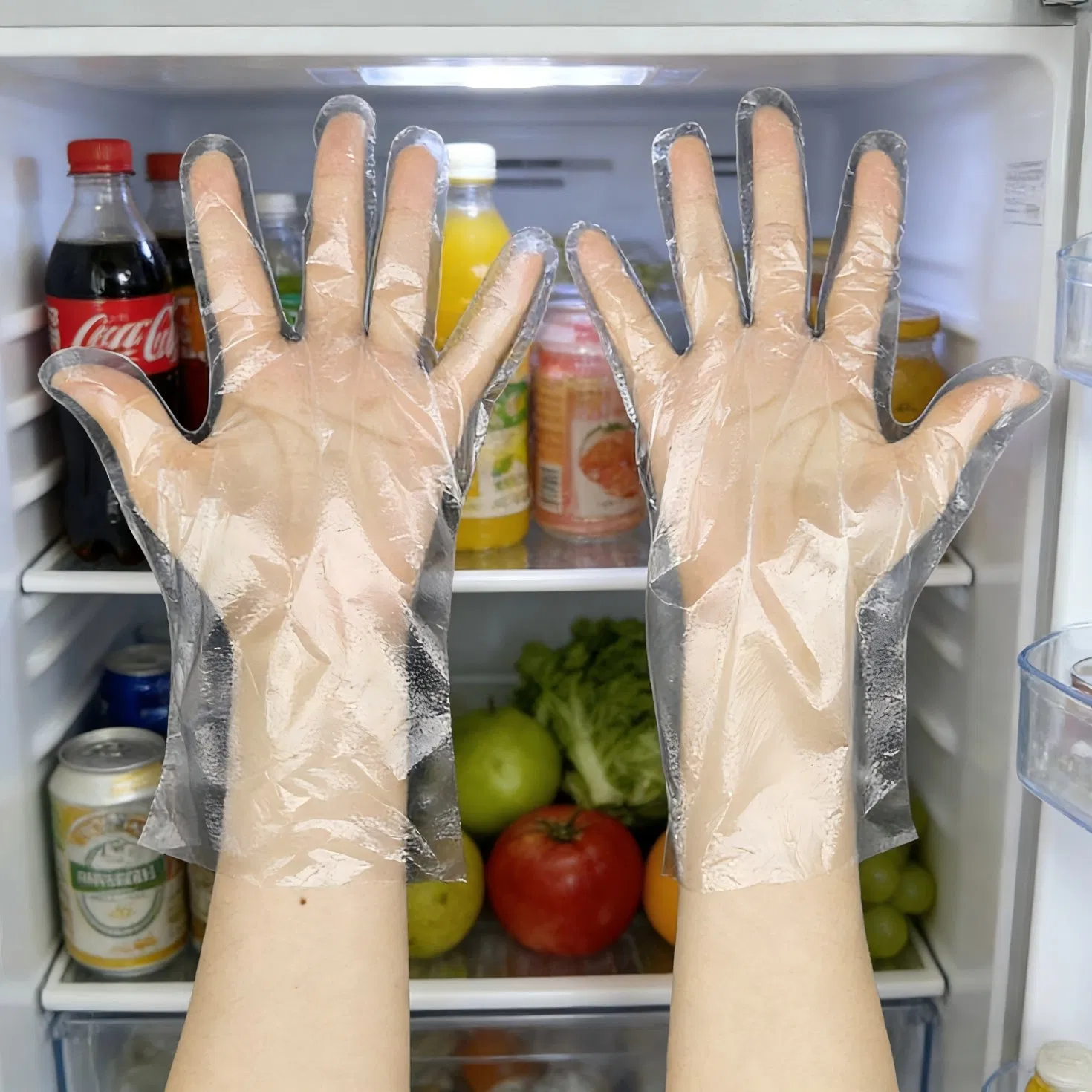 Disposable Food Handling Poly HDPE Gloves Powder Free Food Service Grade