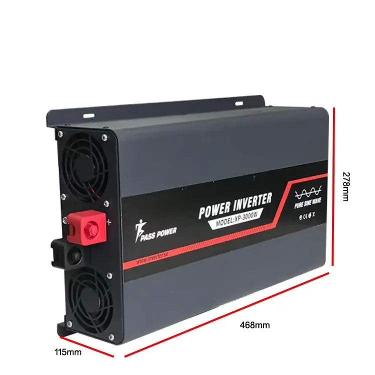 OEM Hot Selling XP3000 3000Watt Pure Sine Wave Power Inverter 24V DC to 120V AC Converter with New LCD Display for Camping Manufacturers, Suppliers
