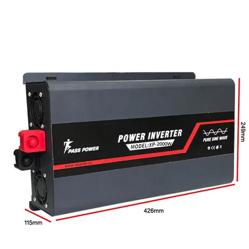 OEM Maili 2000W Power Inverter Single-Phase DC to AC High Frequency Pure Sine Wave 12V 120V New LCD Monitor with Aluminum Shell Factory, Products