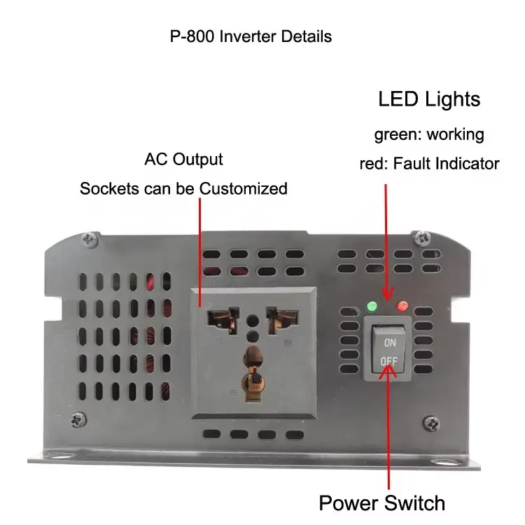 Cheap Maili 800W DC to AC Pure Sine Wave Inverter 24VDC Input 220VAC & 12VDC Output for Home Use and Solar Power System Supplier, Products