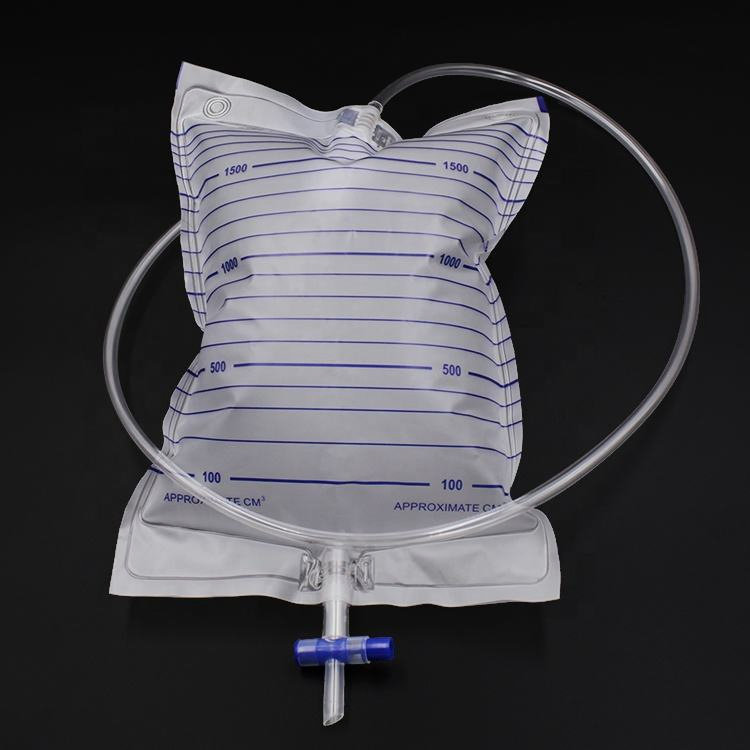 Disposable Adult Urine Drainage Bag 2000ml with T Valve
