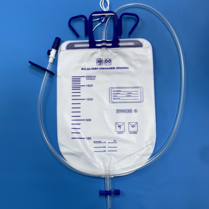 CE &amp; ISO Certified Disposable Urine Bag, 2000ml, Sterile, Leak-Proof &amp; Odor-Control, with Sampling Port and Drainage Tap