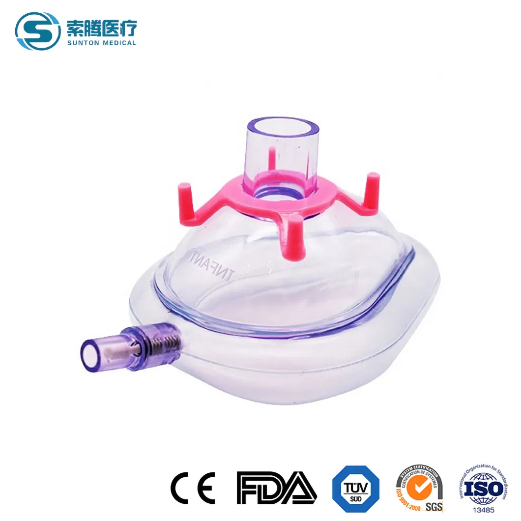Sunton China OEM Customized CE/ISO Quality Certification Pediatric Adult Medical Disposable Anesthesia Mask Manufacters