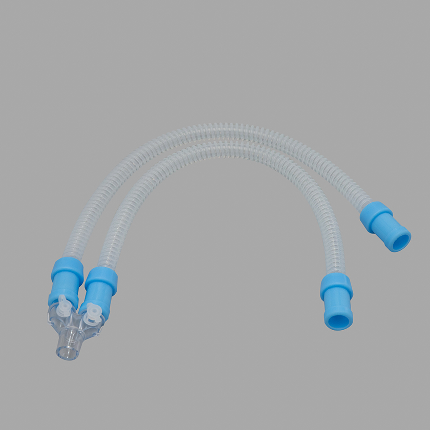 Easy to Clean Biocompatibility Tube Breathing Anesthesia Circuit Medical Grade Plastics Disposable Breathing Circuit