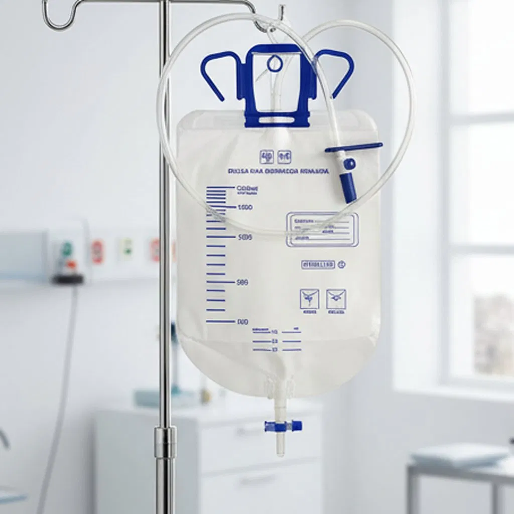 CE &amp; ISO Certified Disposable Urine Bag, 2000ml, Sterile, Leak-Proof &amp; Odor-Control, with Sampling Port and Drainage Tap