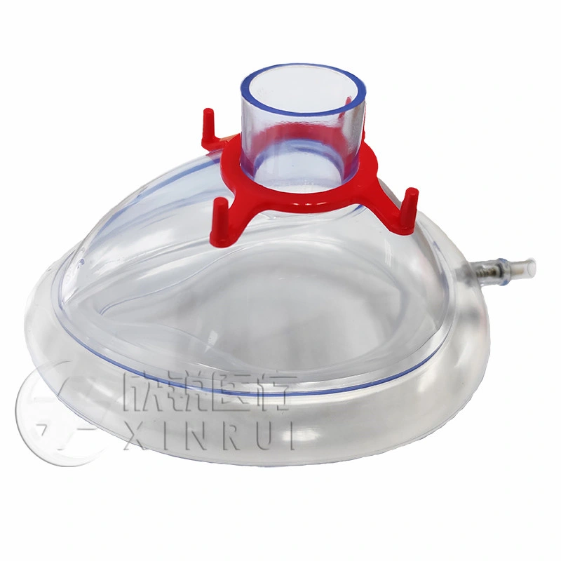 Disposable Medical PVC Transparent Adult Anesthesia Mask Face Mask Size 4