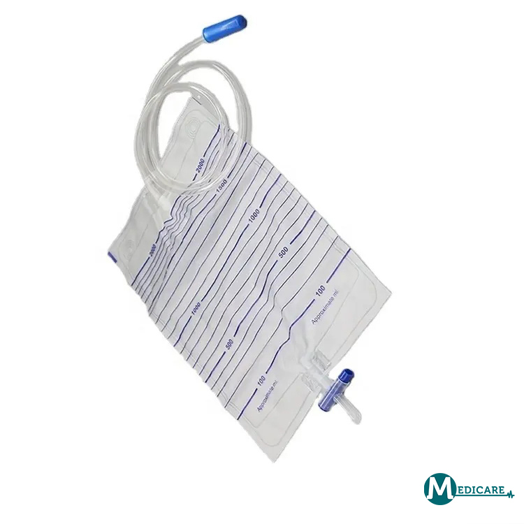 Manufacture Disposable Medical Adult Push-Poll with T-Valve Drainage Economic Urine Collection Bag