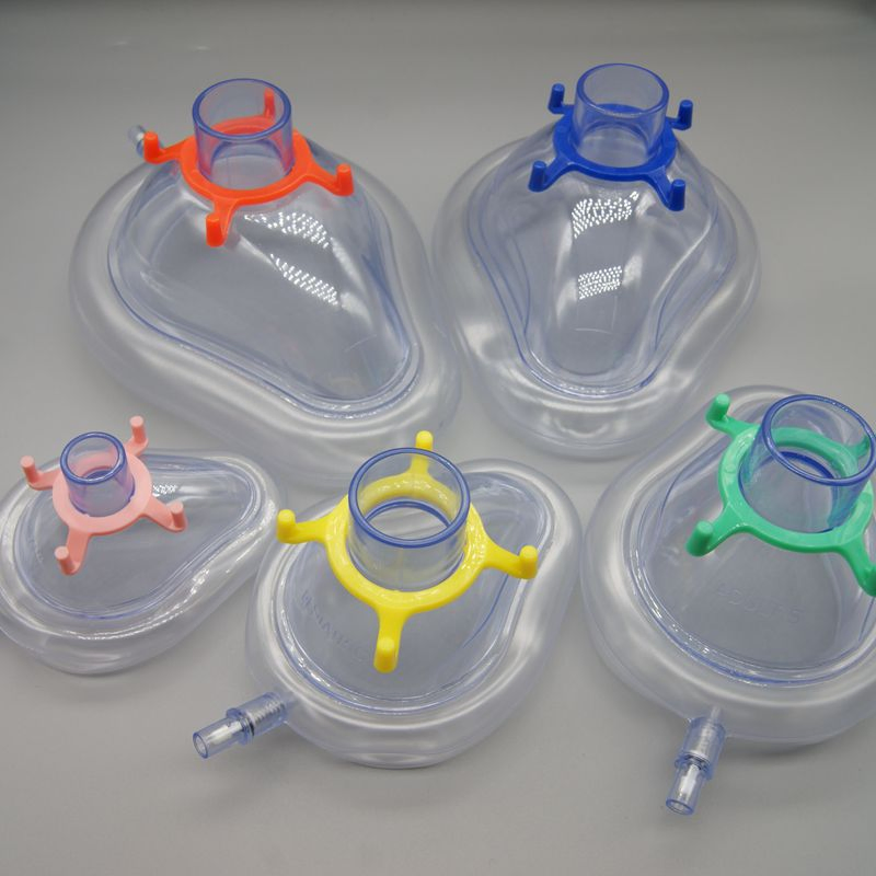 Disposable Medical Consumables Single Person Use Soft Medical PVC Anesthesia Mask with Air Cushion