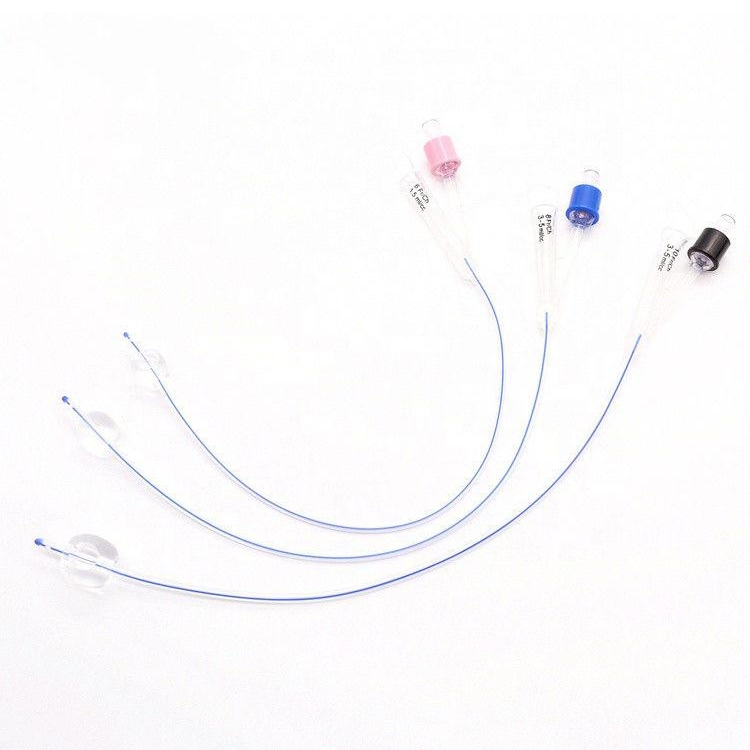 ISO CE Certified Medical Urinary Drainage 2 Way 3 Way 4 Silicone Latex Free Disposable Balloon Silicone Foley Catheters