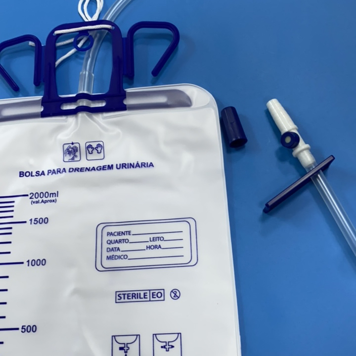 CE &amp; ISO Certified Disposable Urine Bag, 2000ml, Sterile, Leak-Proof &amp; Odor-Control, with Sampling Port and Drainage Tap